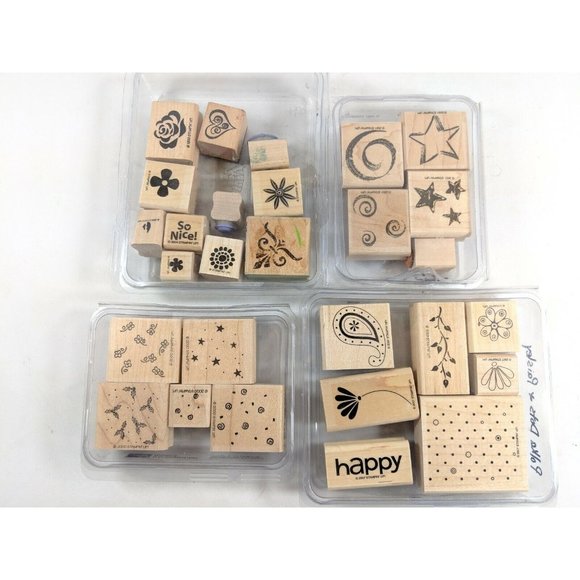 Rubber Stamp Collection 28 Pieces Various Designs Stampin Up - Picture 1 of 2